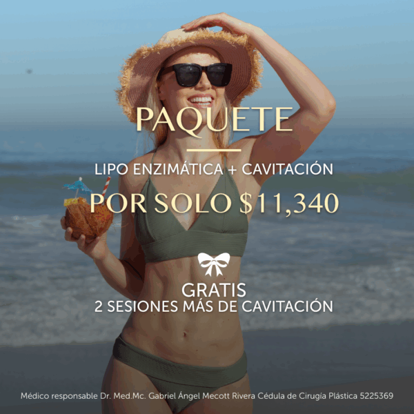 paquete de cavitacion + lipoenzimas promo nuebody mty