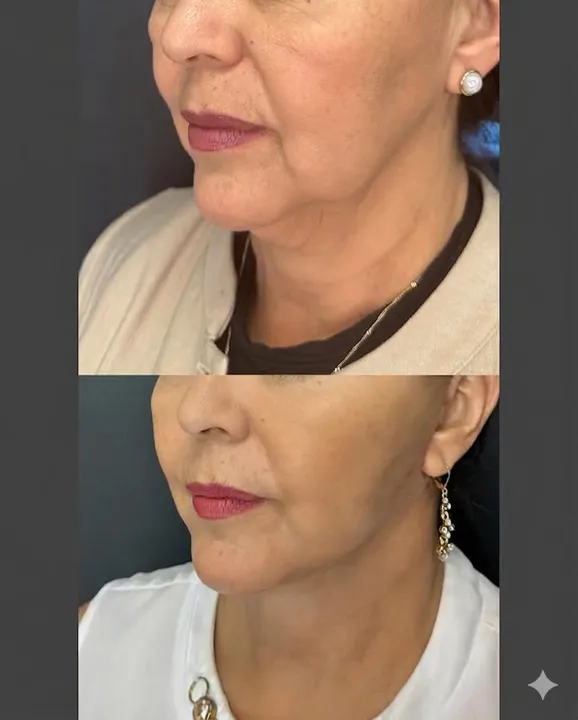 Antes del lifting facial