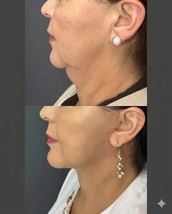 Después del lifting facial